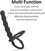 Silicone Strap On Penis Butt Plug Anal Beads with Cock Ring Delay Ejaculation Anus Plug Adult Massager Double Penetration Dildo Massager Anal Sex Toys