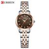 CURREN 9111 Women's Waterproof Steel Band Quartz Fashion Casual Wristwatch