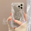 Minimalist floral mirror case for iPhone 16 Pro Max, iPhone 17, iPhone 15, iPhone 11, iPhone 8 Plus, and iPhone X