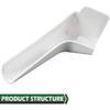 GRAND ORANGE RV Rain Gutter Spouts Long Version Left and Right 3 1/2" Long 4pcs White Gutter Spout