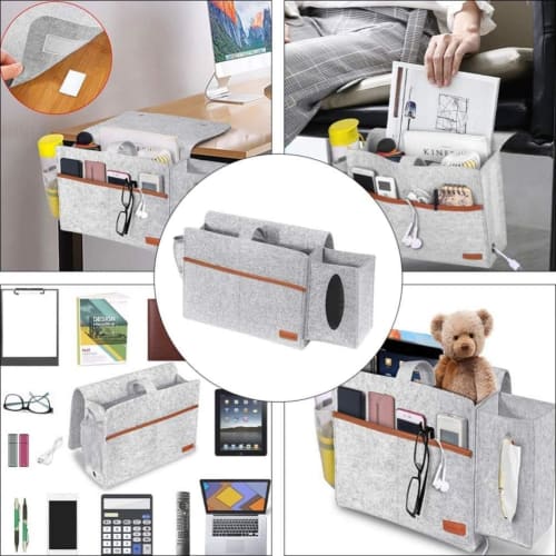 LiuDeQian Bedside Pocket, Sofa Storage, Remote Control Pocket, Sofa Hanging Bag Storage Pocket, Convenient for Hospital Use, Student Dorm Storage Rack