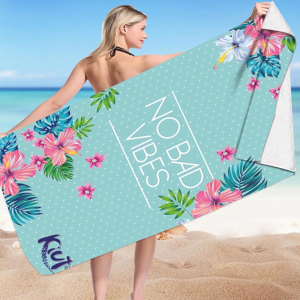 

Fresh Fruit Series digital-printed polyester Superfine fiber double-sided fleece Beach vacation bath towel, beach towel W40*H60(CM)