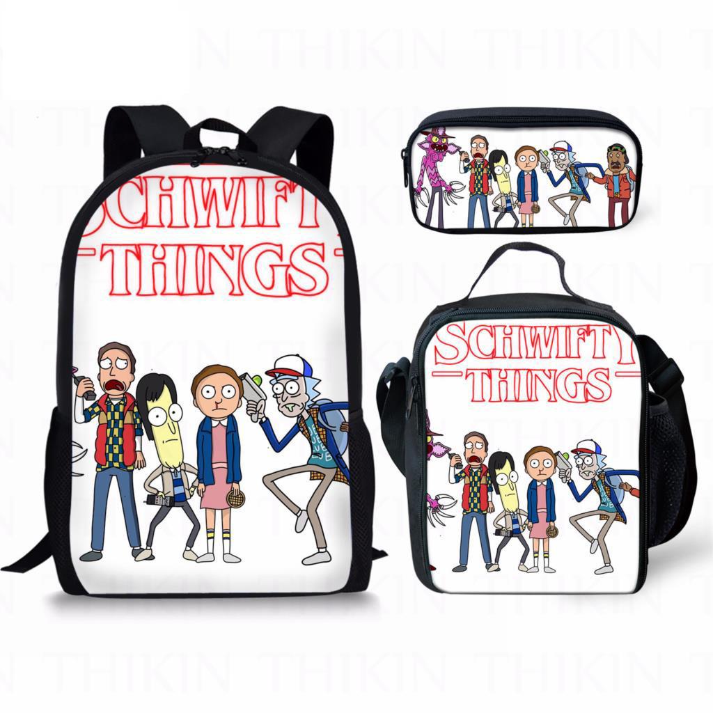Stranger Things 3 Backpack Pencil Case Set For Daily Use With Nylon Material