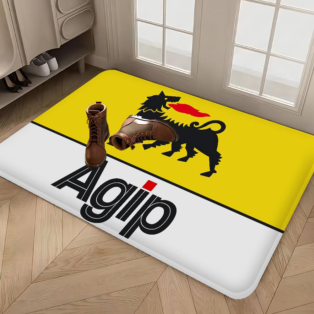 A-Agip E-Eni Racing Car Bathroom Mat Kids Room Bedroom Decoration Balcony Anti-Slip Doormat Living Room Welcome Rug