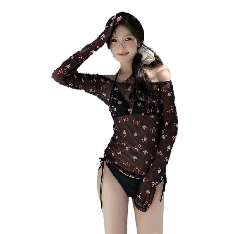 Korean Style Sexy Split Three-Piece Bikini for Vacations