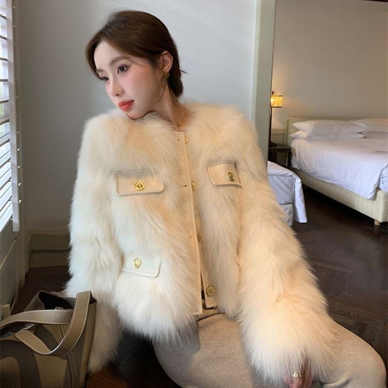 

New Fox-like Fur Coat in Autumn and Winter Short Young Mao Mao Padded Coat. High Quality Durable Construction Practical Daily Use S