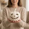 Unique Holiday Gifts Pumpkin Lantern Ornament, Resin Hollow Tabletop Figurine, Jack O Decor Decorative Table Centerpieces for Halloween And