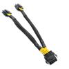 CPU 8pin Female To 2x 8pin(4+4) Male PCIe Miner Motherboards Power Supply Cord