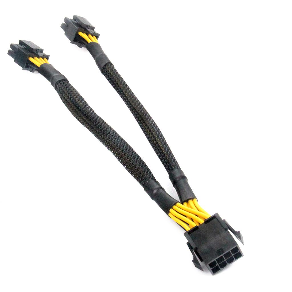 CPU 8pin Female To 2x 8pin(4+4) Male PCIe Miner Motherboards Power Supply Cord