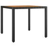 Garden Dining Set 3 pcs Black Poly Rattan