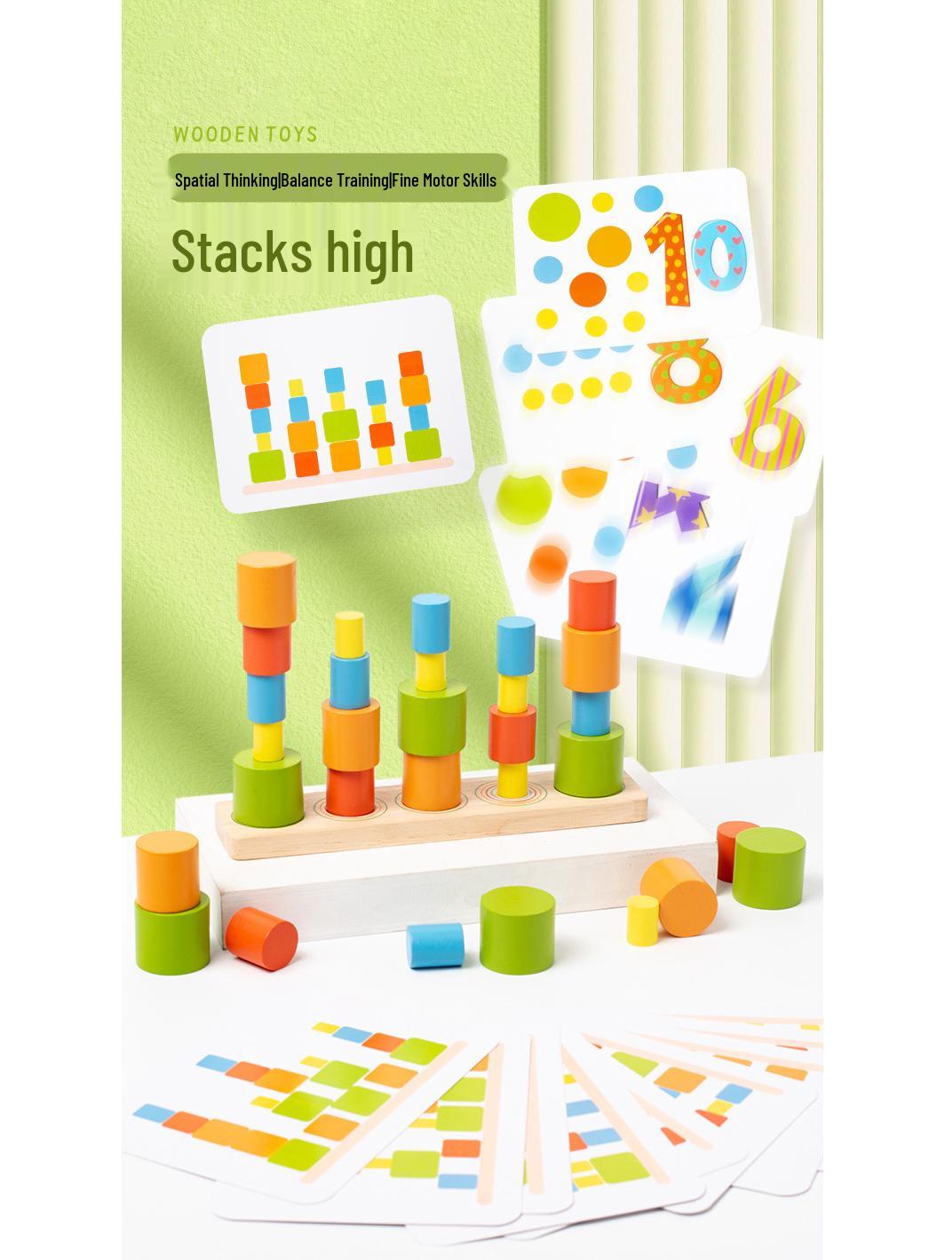 

Блоки для распознавания 3D геометрических фигур для элементарной математики: Набор деревянных игрушек Цилиндр, Конус, Параллелепипед для раннего развития.