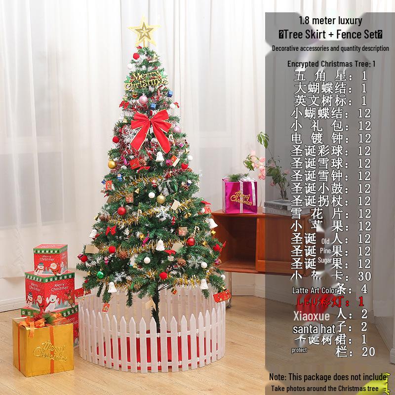 Christmas Tree Set with Window Decorations (60cm, 1.2m, 1.5m, 1.8m, 2.1m)
