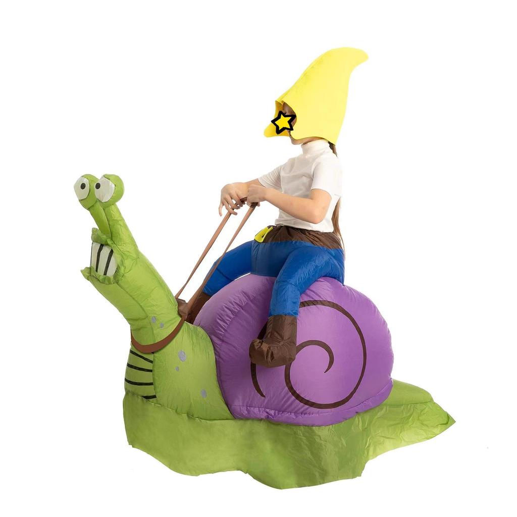 Halloween Parent-Child Inflatable Snail Costume - Funny TikTok Party Outfit