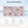 Bee Floral Garden Theme Quick Dry Beach Towel Custom Name Text Print Large Sand Resistant Towel Beach Vacation