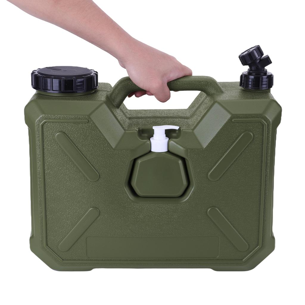 12L Outdoor Water Container with Faucet and Soap Dispenser Portable Water Tank for Camping Hiking Car Travel Picnic Hand Wash