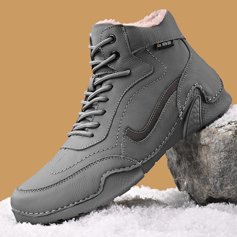 WinterandSpring/autumn Genuine Leather Casual Shoes,Men's Sports Shoes,Outdoor Walking High-top Boots,Men's Boots  New Style