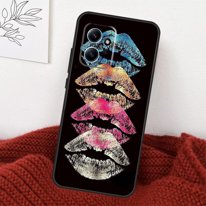 

Lipstick Pink Kiss Case For Xiaomi Redmi Note 14 13 12 11 10 15 Pro Plus Cover For Redmi 15 15C 10C 12C 13C 14C Redmi 10