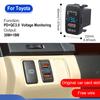 12V-24V Car Charger Socket Adapter Dual USB Ports Fast Charger Socket with Voltage Display for Toyota Auto Accessories 40X22mm