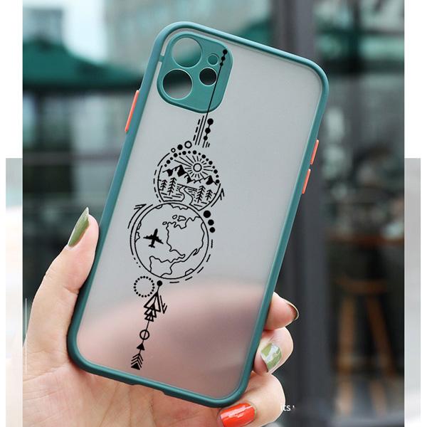 World Map Travel Camera Protection Phone Case For iPhone 11 13 12 14 15 16 Pro Max Mini 7 8 Plus XS XR SE20 Plane Hard PC Cover