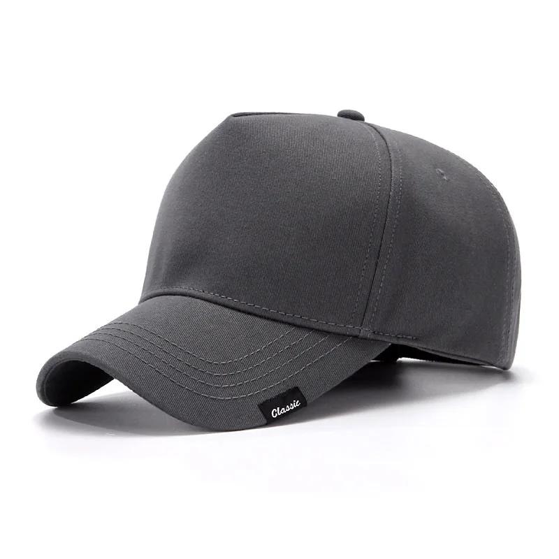 Großer Kopf XL Tiefer Kappe für Männer Sommer Plus Breit Golf Baumwolle Baseballkappen Herren Große Größe Outdoor Übergröße Kappe 63cm Regular size 55-59cm grau