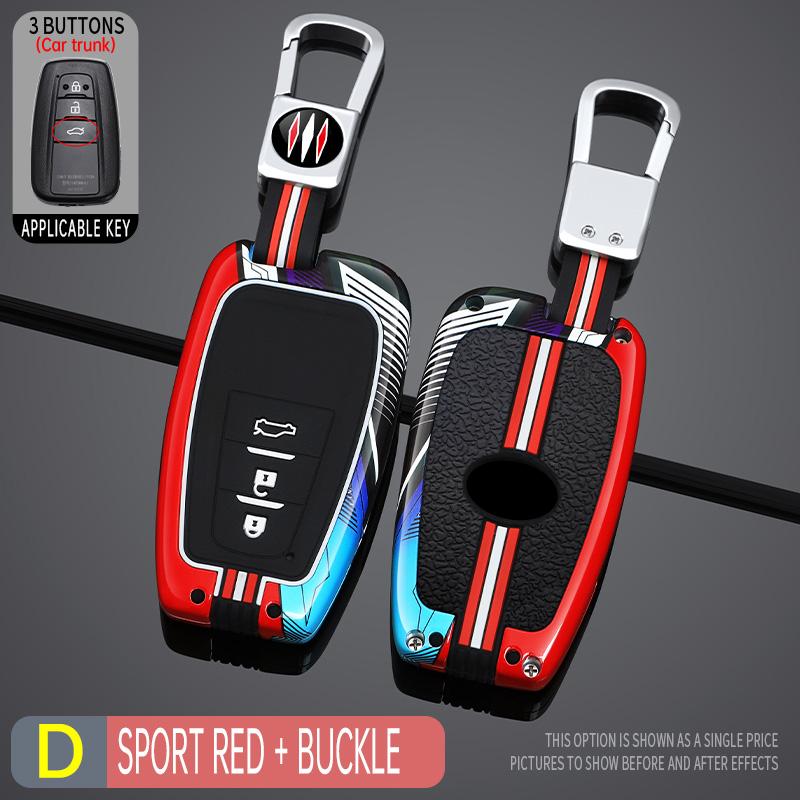 Car Key Case Cover Protective Shell Fob For Toyota Prius Camry Corolla C-HR CHR RAV4 Prado 2018 2022 Car Key Decoration Shell
