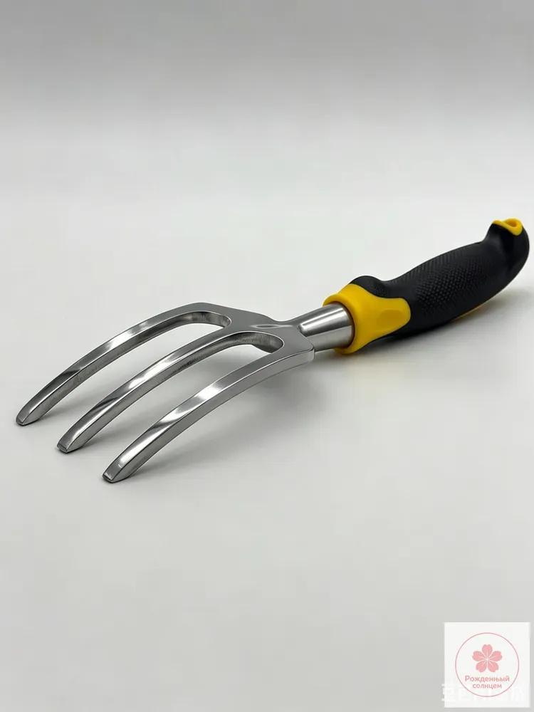 Stainless Steel Garden Hand Fork Tool with Ergonomic Handle for Weeding Digging and Soil Aeration Durable and Rust-Resistant Gardening Tool