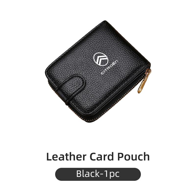 

Litchi Texture Leather Accordion Card Holder For Citroen C4 C3 C5 C1 C2 Berlingo Celysee Cactus Picasso Aircross