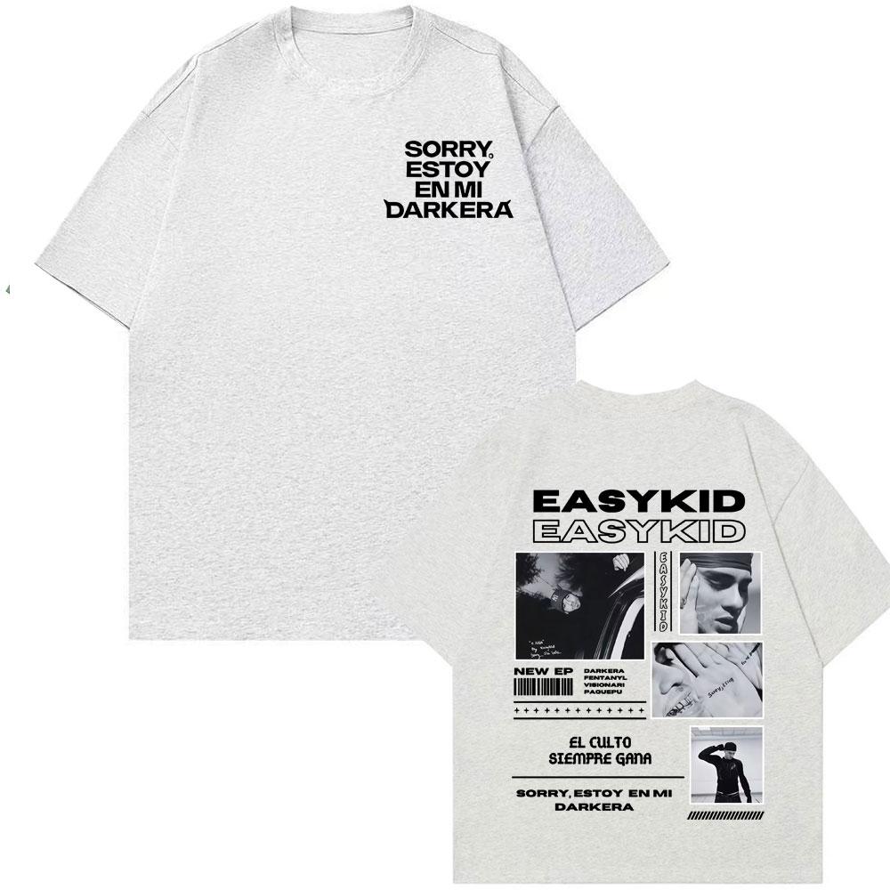 Easykid Album Tour 2025 Merch Rapper Tshirt Summer Mens Womens Retro Hiphop Fashion Pure Cotton Tshirt L