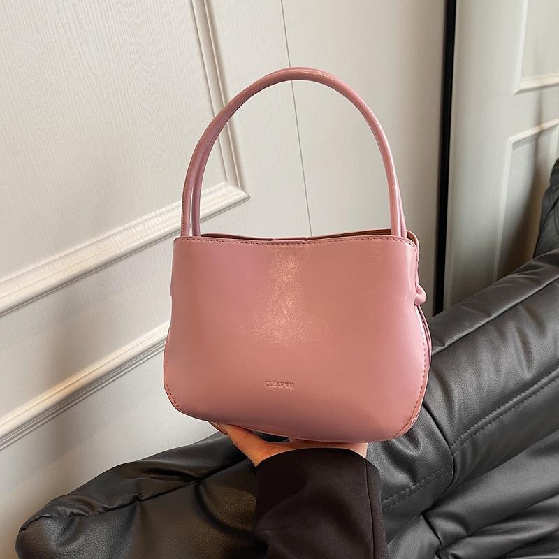 Simple Portable Bucket Bag Spring New Fashion Trend Niche Solid Color Shoulder Messenger Bag