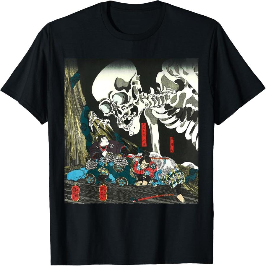 

Skeleton Spectre Utagawa Kuniyoshi Japanese art Halloween T-Shirt XXXXXL чорний