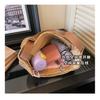 IELGY Hollow Woven Large-Capacity Commuter Tote Bag Seaside Vacation One-Shoulder Messenger Beach Bag