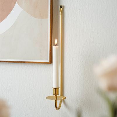 2 Pcs Metal Candle Holder Wall Decor Candle Sconce Holder Modern Wall