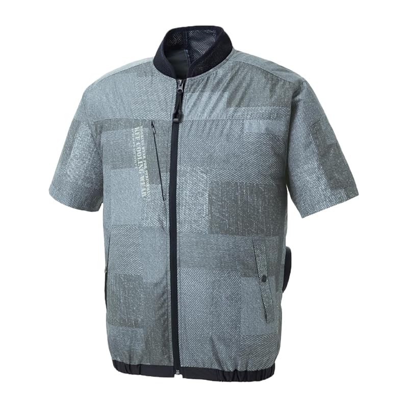 

[Sun-S] air conditioning fushin clothes titanium processing short sleeve jacket Clothes only/with original sticker [KF92440] (3L, 6.Ash denim)
