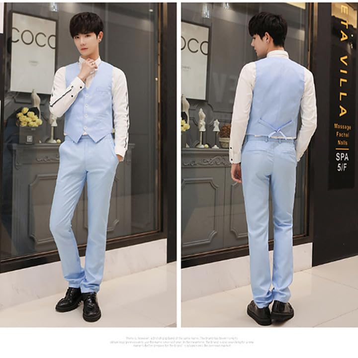 Vest Suit Gilet Vest Winter Large Size Waistcoat Slim Business Wedding Casual Formal Business Gentleman [inotenka] M-6XL Men's Wrinkle-resistant