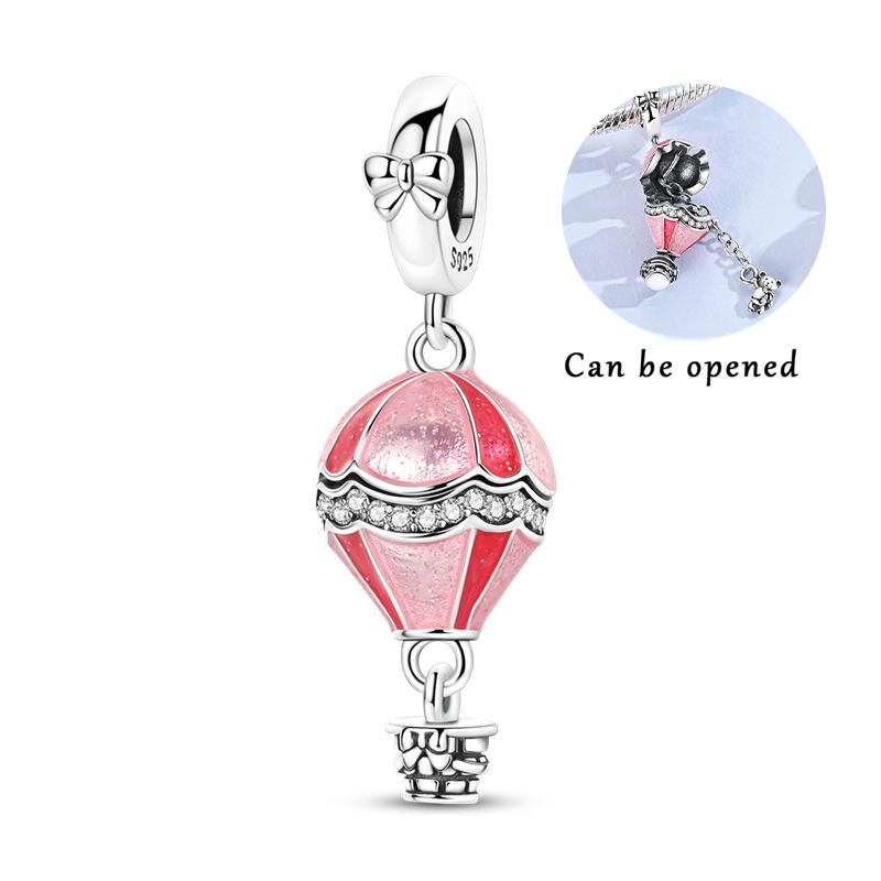 Charms Beads Pendant Copper Openable Heart Suitcase Egg Charm Fit Original Bracelet Women Man Diy Fine Jewelry Gift