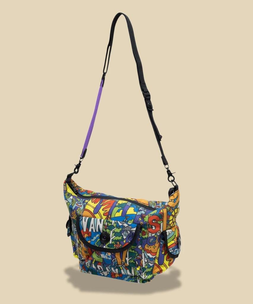 [go slow caravan] 358102 Polyester Taffeta Shoulder Bag, Psychedelic, Free Size