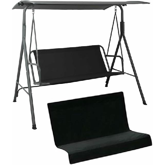 2/3 Seater Patio Swing Cover Chair Bench Replacement Covers Waterproof Heavy Duty 600D Oxford Cloth Swing Seat Cover,Swing Cushion Covers, for Patio