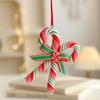 Christmas Lollipop Ornament Colorful Polymer Clay Peppermint Candy Cane Hanging Decoration Xmas Tree Holiday Party Home Decor Festival Gift