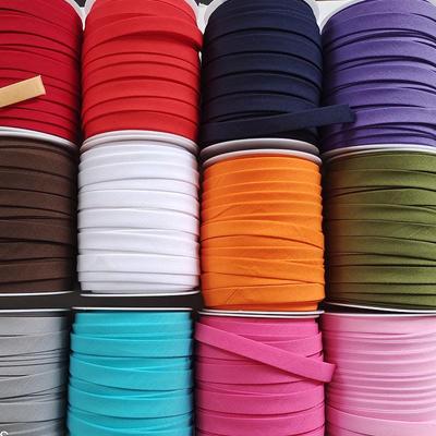 Rood Dubbelgevouwen Biasband - Strijkvrij Polyester Katoen voor DIY Cheongsam, 1,2" Breedte
