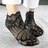 Lace Flower Mesh Ankle Socks Breathable Transparent Boat Socks Elastic Non-Slip Fishing Net Stockings Women's Fashion
