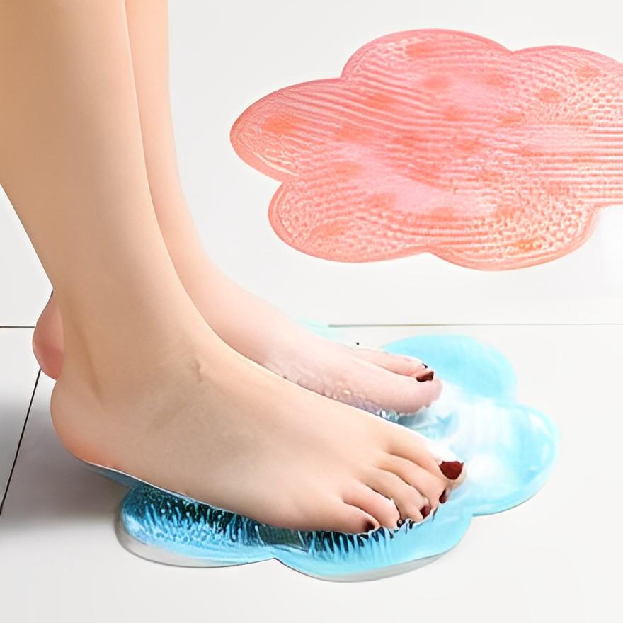 Foot Scrubber Shower Silicone Suction Nonslip Foot Bath Mat Massage Cushion