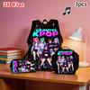 3pcs K-POP Group Print Backpack Lightweight Daily Large Capacity School Bag Travel Bag with Shoulder Bag Pencil Bags Perfect Gif