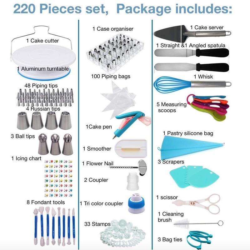 Silicone Pastry Bag Tips Kitchen DIY Cake Icing Piping Cream Decorate Tool Reusable Pastry Bag+Stainless Nozzle