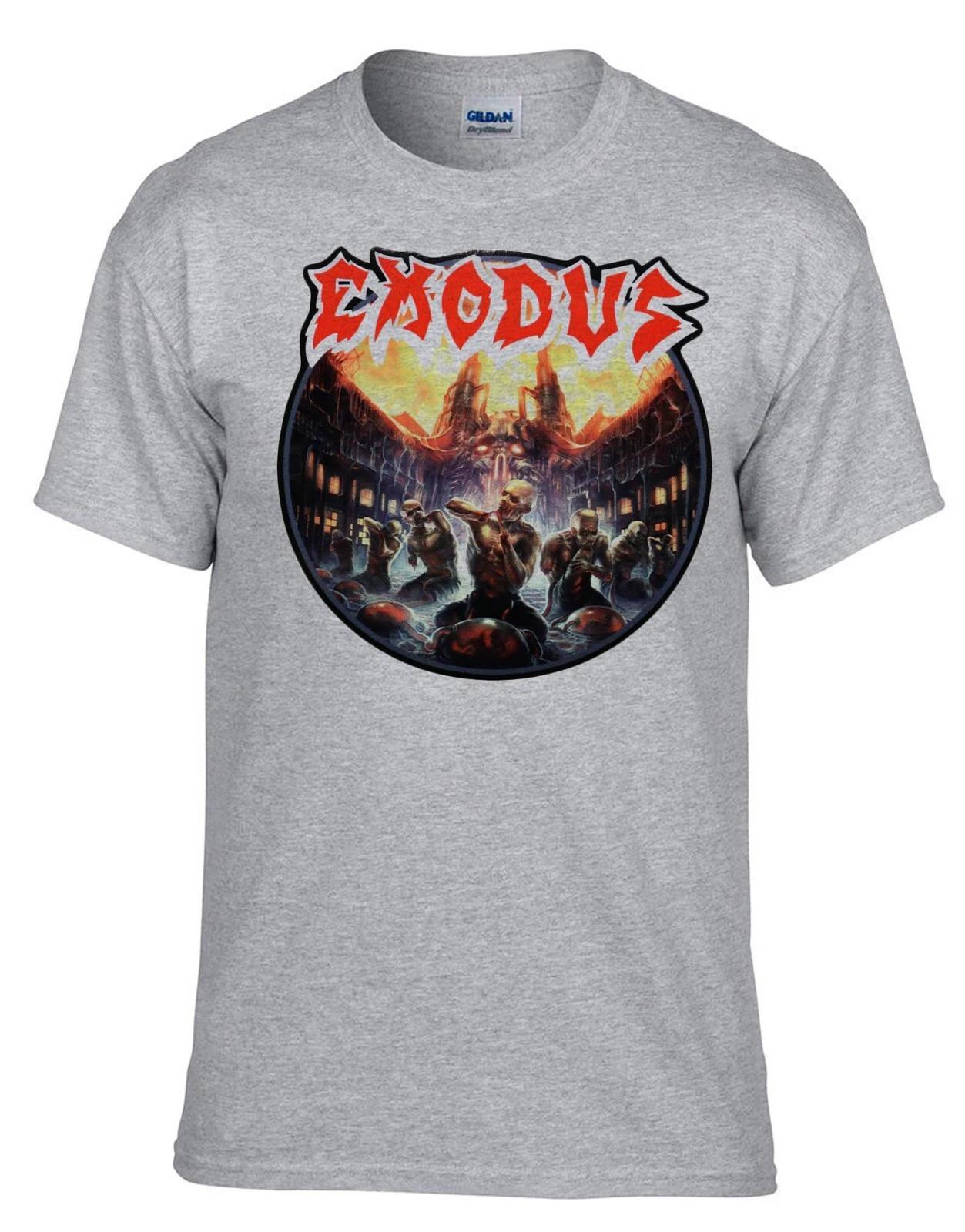 

Exodus Музыкальная группа Рок-музыка Серый 100% Хлопок Футболка Мужские Футболки Топ -538_SZ-Дети- 3XL