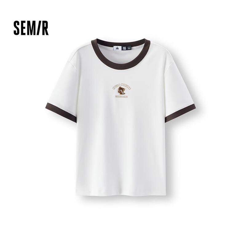 

Semir Women s Luo Xiao Hei Cooling Embroidered Cropped T-Shirt XL