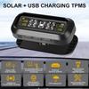 Car Tyre Pressure Monitor Solar Tire Pressure Monitoring System Temperature Warning With 4 External Sensors Car Fuel Save Tools