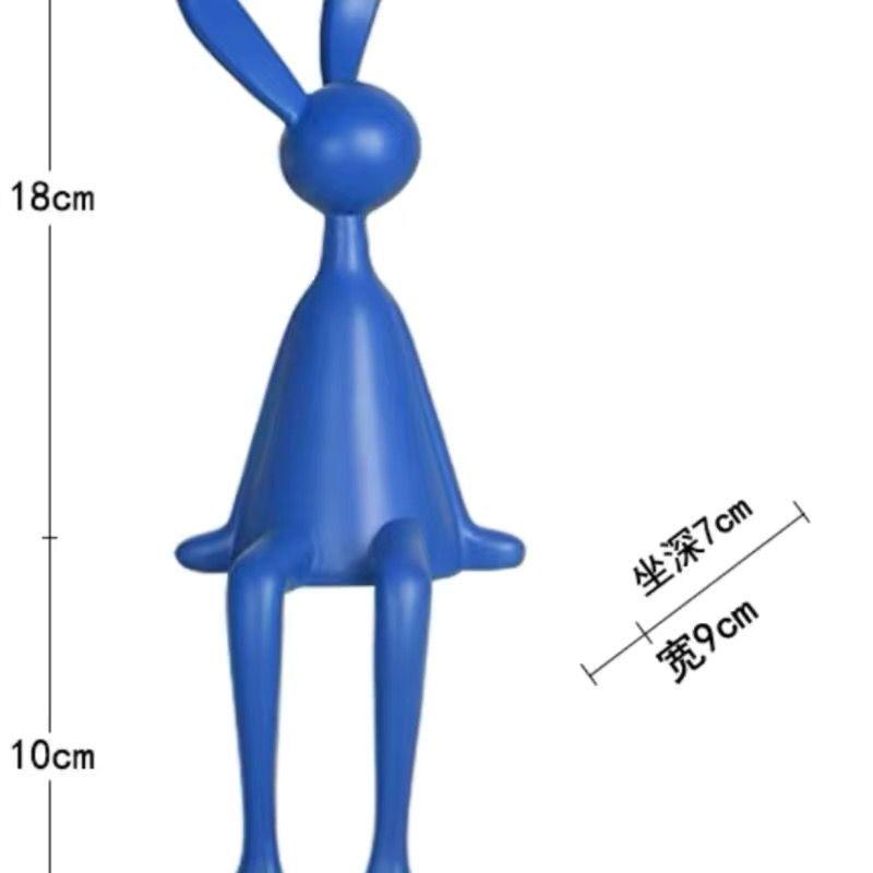 

Элегантная черная статуэтка кролика: Украшение для сидячей позы для гостиной, прихожей, кабинета или шкафа
