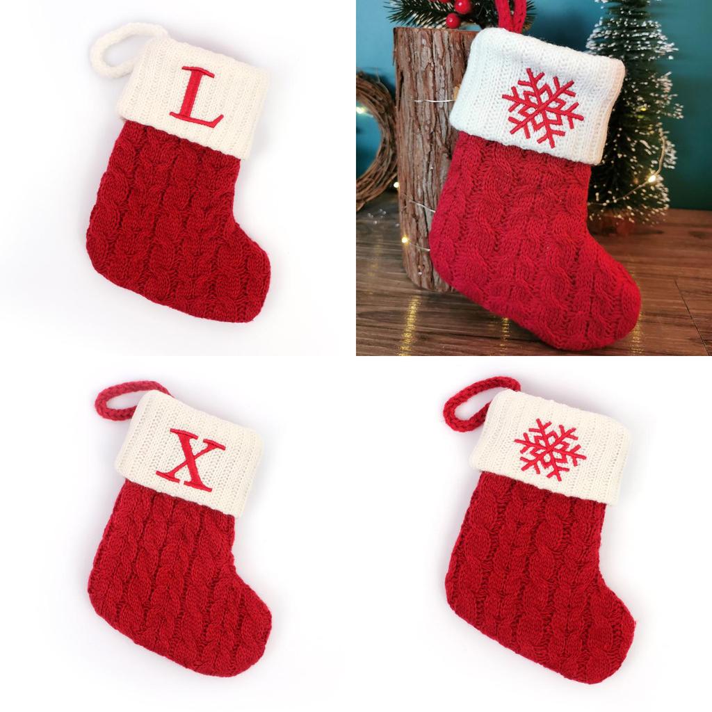 Elegant Wool Knitted Christmas Stockings For Holiday Decorating