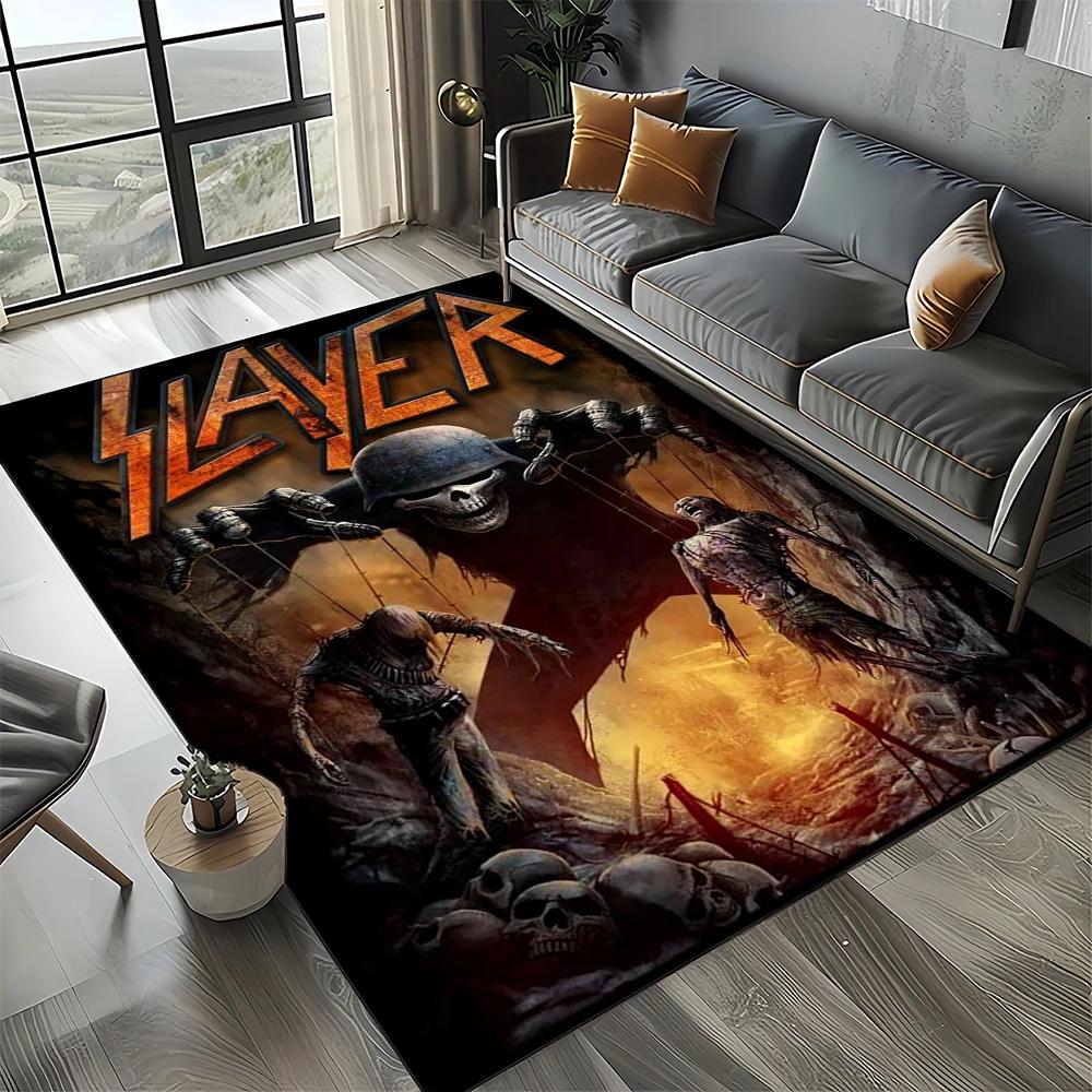 27 Style Slayer Heavy Metal Rcck Band Sign Carpet Rug for Living Room Bedroom Home Sofa Decoration,Kid Play Non-slip Floor Mat