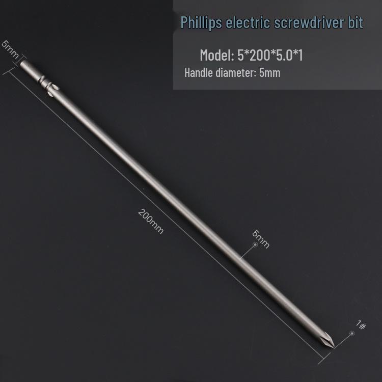 Hardened 5mm Magnetic S2 Steel Phillips Electric Screwdriver Bit Set
